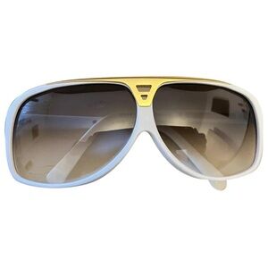 Louis Vuitton Rare Louis Vuitton Evidence Millionaire Sunglasses-White/Gold